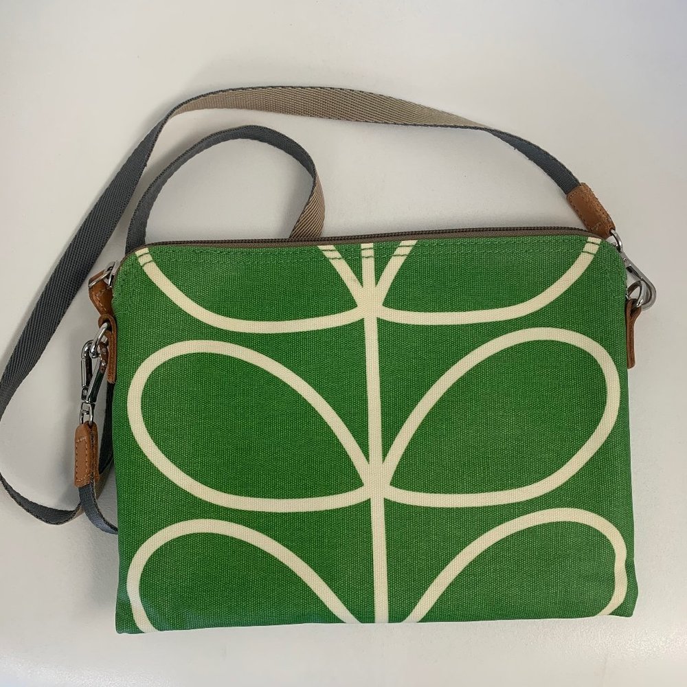 Orla Kiely laminated stem print travel pouch